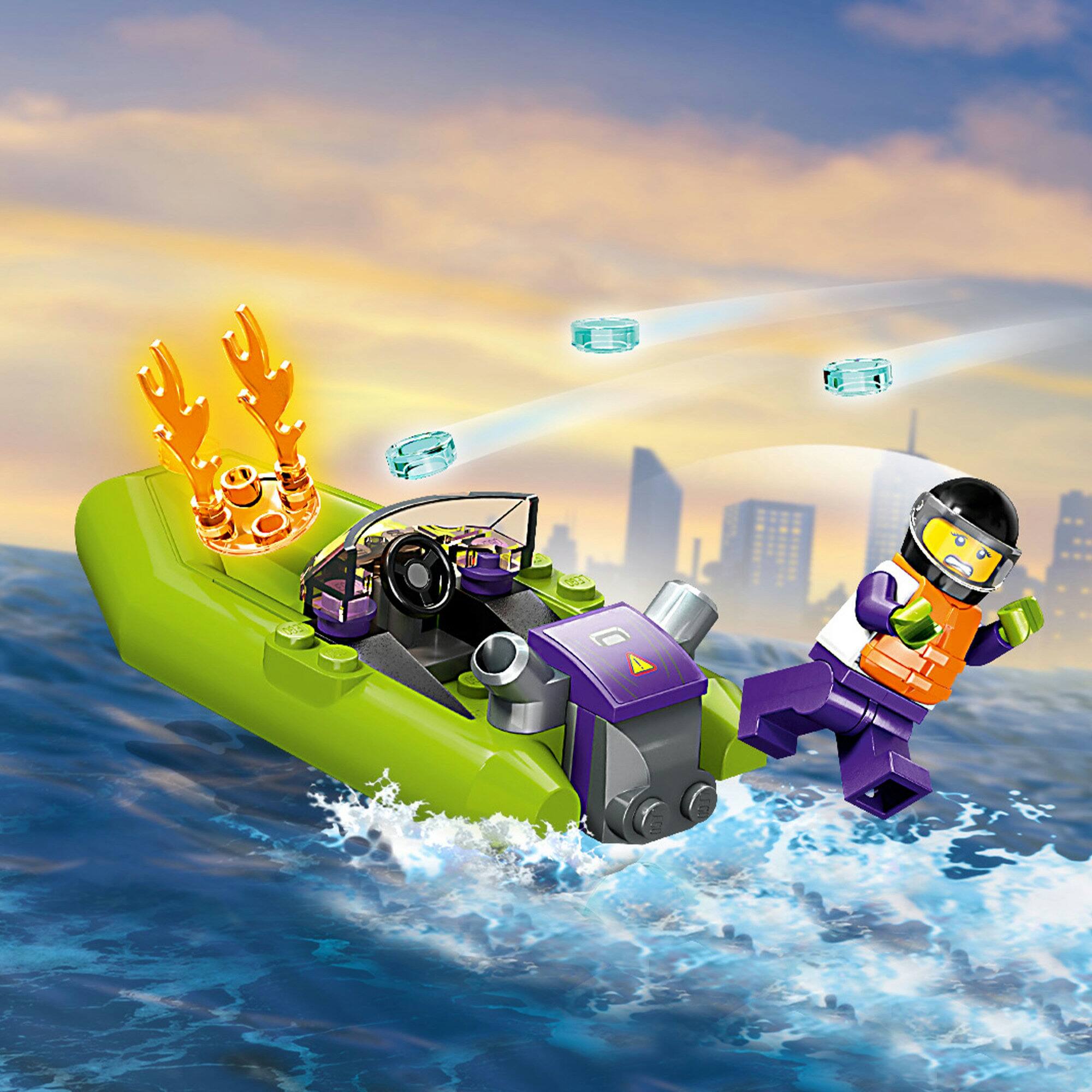 LEGO® City Fire Rescue Boat 60373 Building Toy Set (144 Pieces)